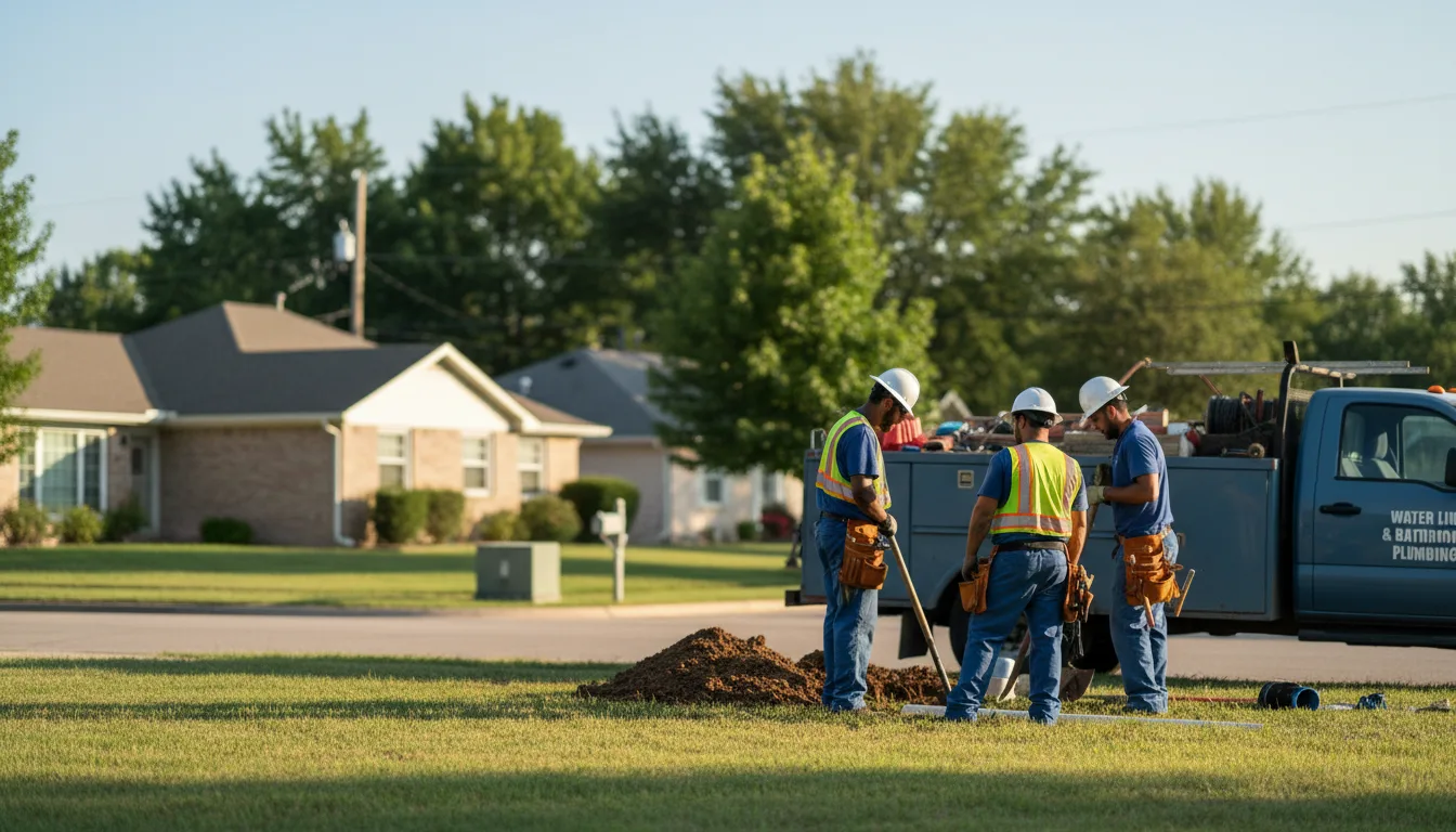 Residential water line and bathroom plumbing service in Price, TX
